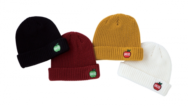 031IRIE APPLE KNIT CAP (BLACK BURGUNDY MUSTARD WHITE) ¥4,800