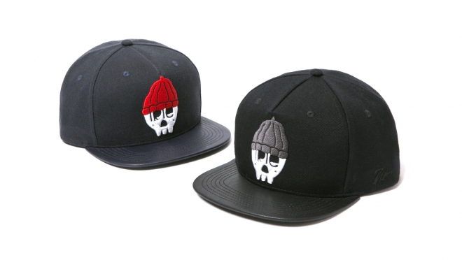 013 ×7UNION IRIE SKULL SNAP BACK CAP ( NAVY  BLACK ) ¥6,800