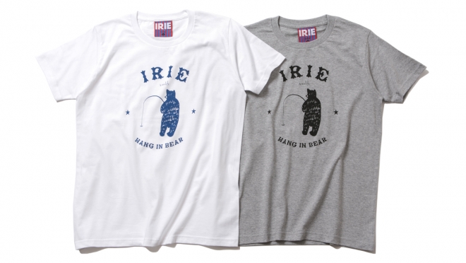 045 HANG IN BEAR TEE ( WHITE GRAY ) ¥4,000