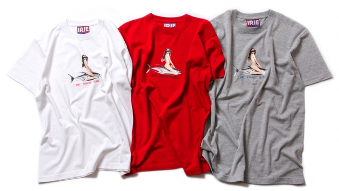 060 MAGURO GIRL TEE ( WHITE RED GRAY ) ¥4,000