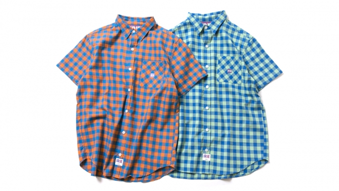 059 IRIE CHECK SHIRT ( ORANGE MINT ) ¥9,800