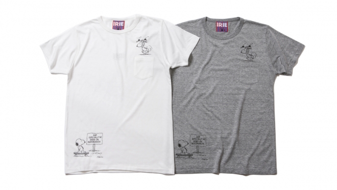 066 PEANUTS POCKET TEE ( WHITE GRAY ) ¥4,500
