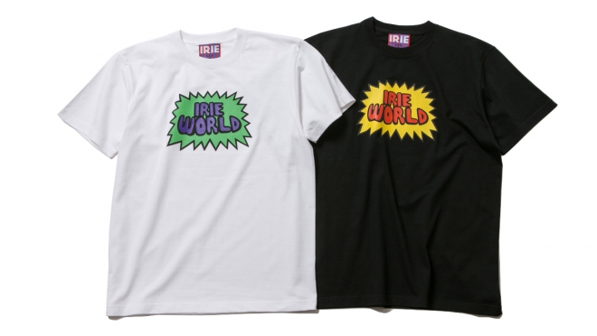 071 IRIE WORLD TEE ( WHITE BLACK ) ¥4,000