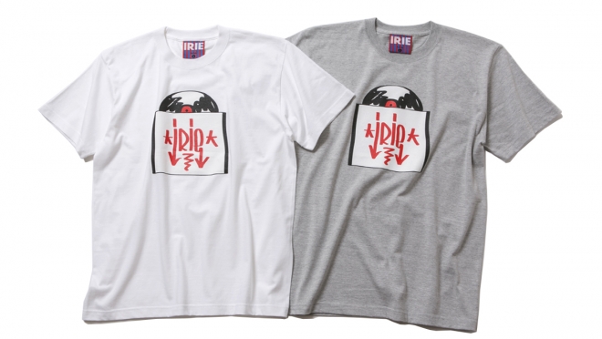 083 RECORD TEE ( WHITE GRAY ) ¥4,000
