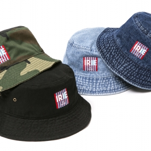 006 IRIE TAG BUCKET HAT  ( CAMO BLACK WASH DENIM ) ¥5,000 