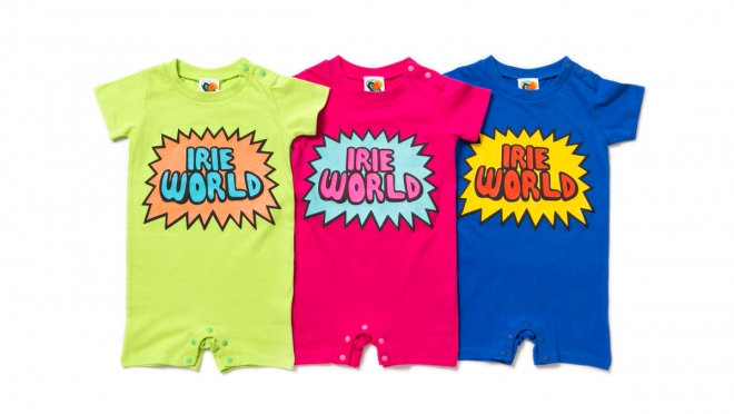 K003 IRIE WORLD ROMPERS ( LIME PINK BLUE ) ¥3,000