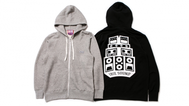 041 IRIE SOUND ZIP UP HOODIE ( GRAY BLACK ) ¥12,000 