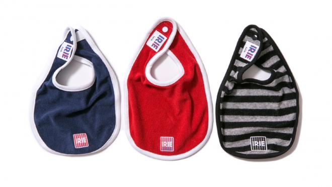 K003 PILE BABY BIB ( NAVY RED BORDER ) ¥2,800