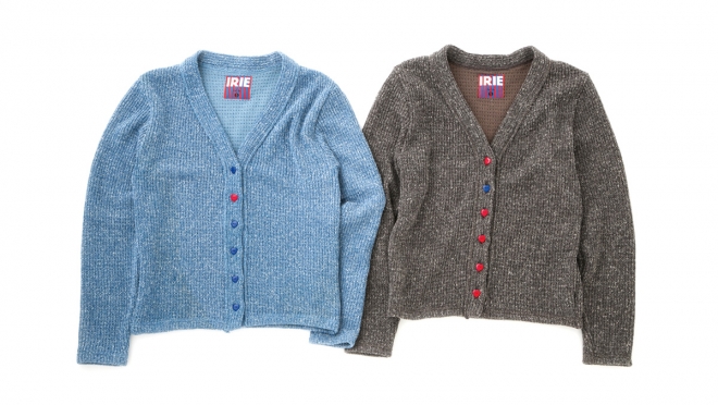 078 KNIT CARDIGAN ( Lt.BLUE BLACK ) ¥12,800