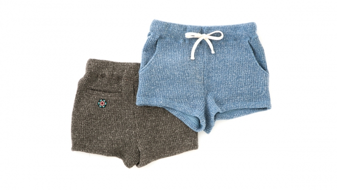 079 KNIT SHORTS ( BLACK Lt.BLUE ) ¥9,500