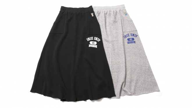 060 IRIE UNIV.SWEAT SKIRT (BLACK GRAY) ¥8,500