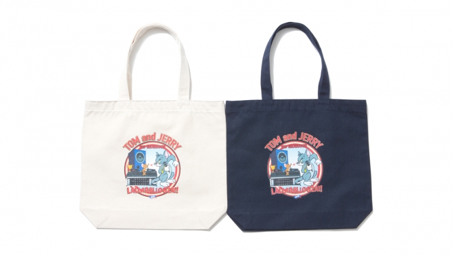 006 ×TOM & JERRY TOTE BAG (NATURAL NAVY) ¥4,500