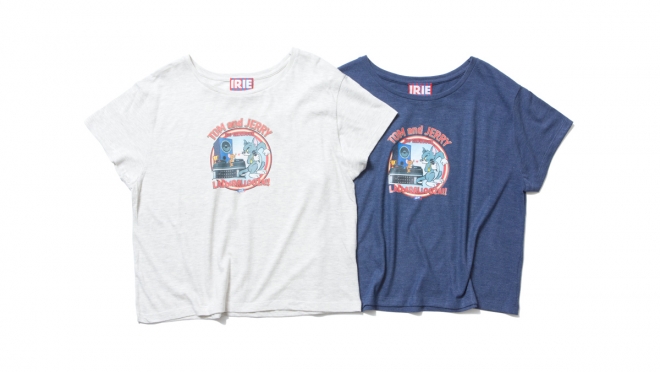 069 ×TOM & JERRY GIRL TEE (OATMEAL NAVY) ¥5,000