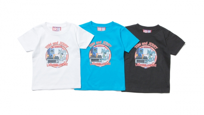 K002 ×TOM & JERRY KIDS TEE (WHITE TURQUOISE BLACK) ¥3,800