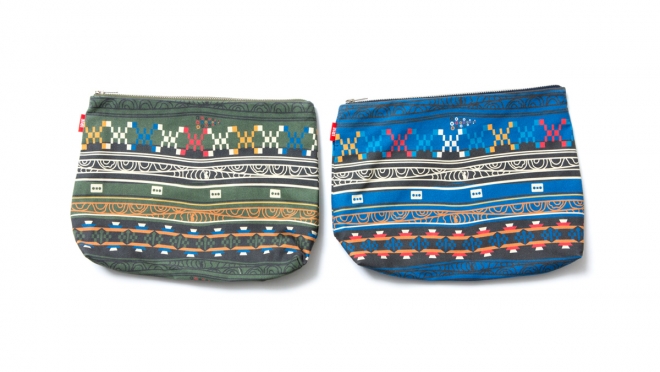 037 IRIE TRIBE CLUTCH BAG (KHAKI BLUE) ¥5,800