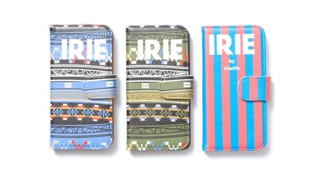 002 IRIE iPhone CACE (BLUE KHAKI STRIPE) ¥3,800