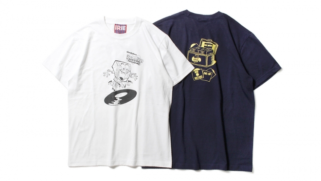 036 ×SPONGE BOB RECORD TEE (WHITE NAVY) ¥5,000