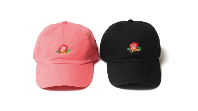042 FLOWER BALL CAP (PINK BLACK) ¥4,500