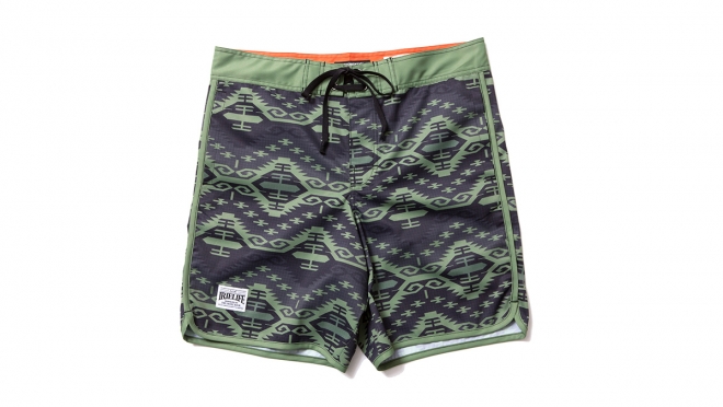 003 UPSETTERS SURF SHORTS (OLIVE) ¥13,000